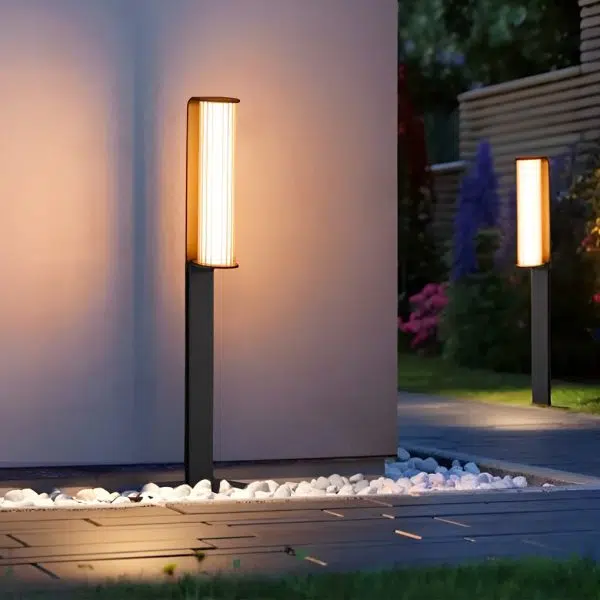 Simple Outdoor Waterproof LED Black Modern Pathway Lights Lawn Lamp - Image 2