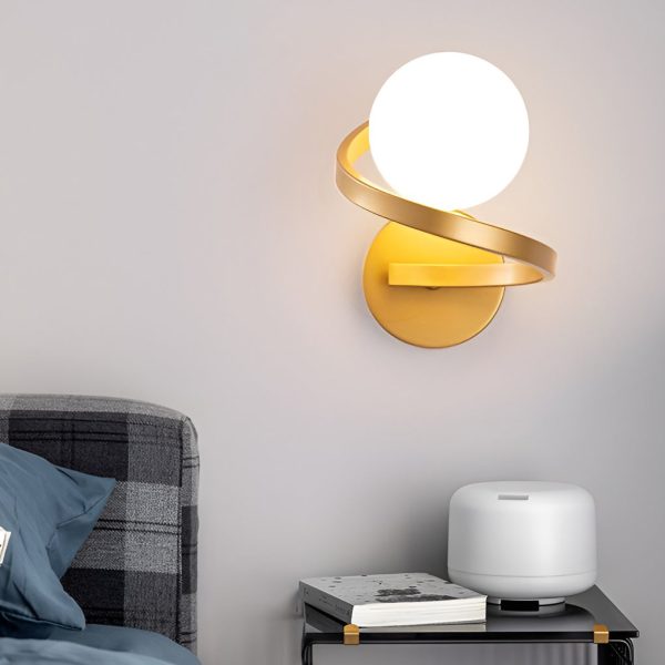 Electroplated Creative Curved Metal LED Modern Wall Sconce Lighting - Image 5