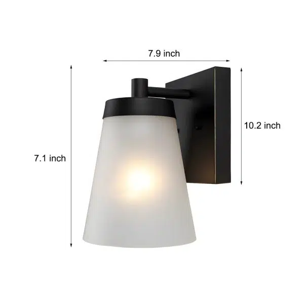 1-Light Glass Waterproof Sensor Outdoor Wall Sconce - Image 4