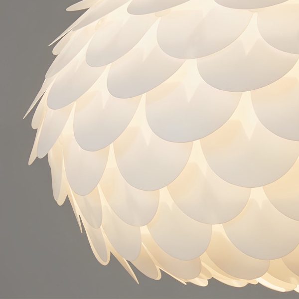 Round Fish Scales Three Step Dimming LED White Modern Pendant Lights - Image 4