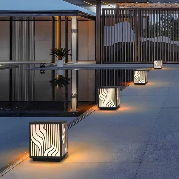 Square Creative LED Waterproof Modern Outdoor Fence Post Lights Pillar Light - Image 6