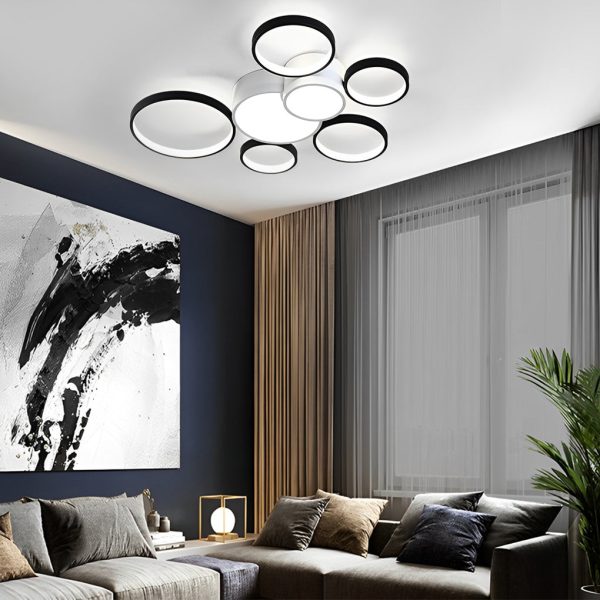 Multiple Circles LED Nordic Ceiling Lights Flush Mount Lighting - Image 5