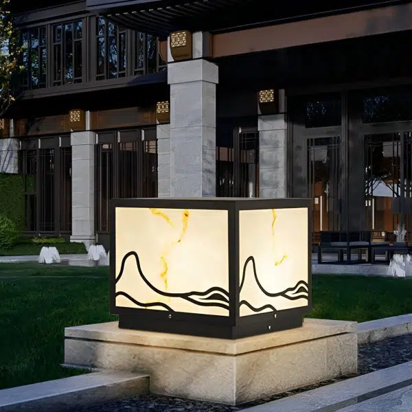 Waterproof LED Mountain Scenery Intelligent Solar Solar Post Caps Lights - Image 2