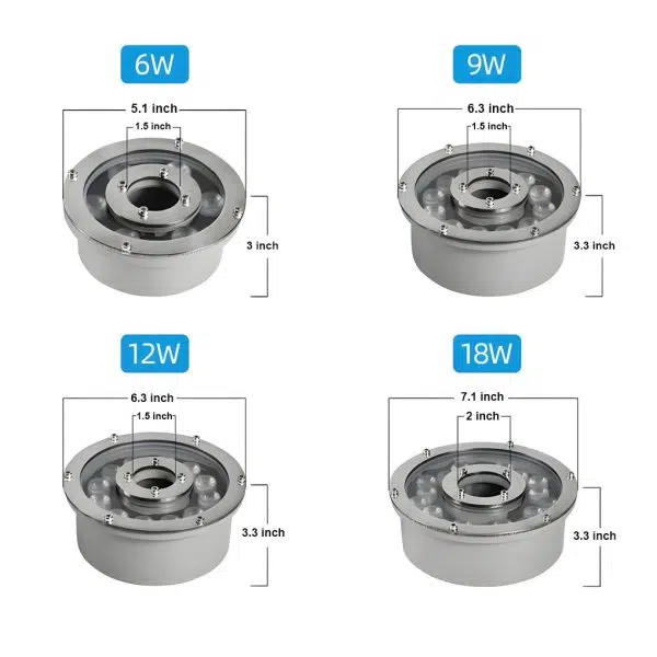 Vibrant LED Ring Pool Lights Waterproof and Colorful Fountain Illumination - Image 9