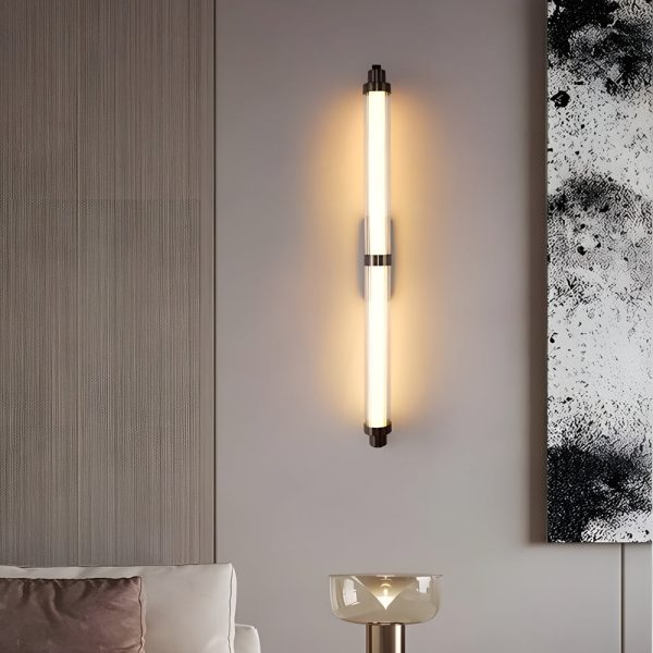 Modern Long Acrylic Tube LED Metallic Indoor Sconce Wall Lamp, 27.55''/35.43 - Image 2