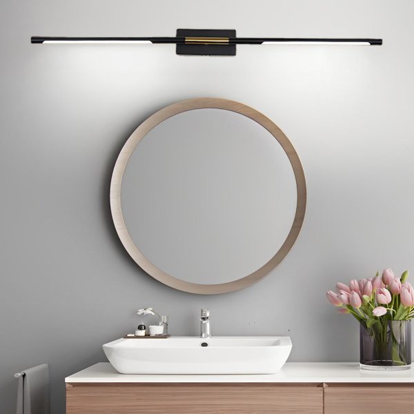 23.6''/39.4'' Black and Gold Linear LED Bathroom Vanity Light Bar - Image 2