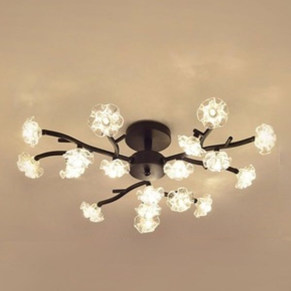 Nordic Creative Plum Blossom Tree Branch LED Semi-Flush Mount Ceiling Light - Image 20