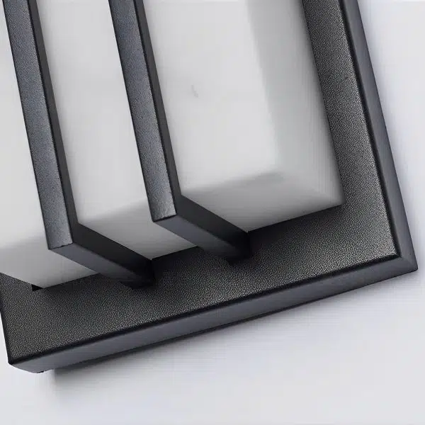 Minimalist Resin Waterproof LED Black Modern Outdoor Wall Light Fixture - Image 4
