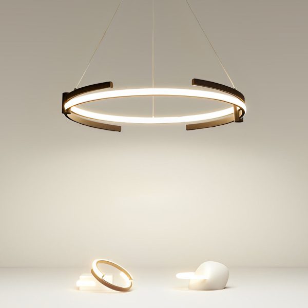 Minimalist Round Stepless Dimming with Remote LED Nordic Chandelier - Image 4