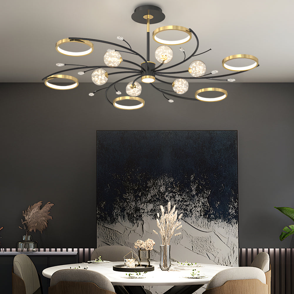 5-70f15338-322e-4abf-9b8d-d8005037fe6b.jpg Stars Rings Flowers Branches Crystal 3 Step Dimming Modern Ceiling Lights - Image 1