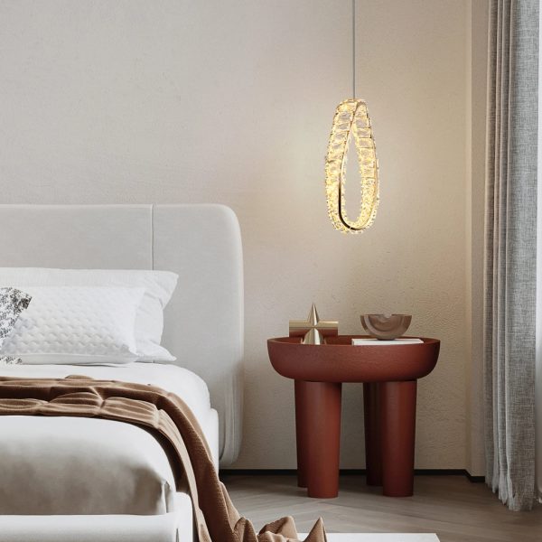 Creative Ring Crystal Circle Luxury LED 3 Step Dimming Modern Chandelier - Image 3