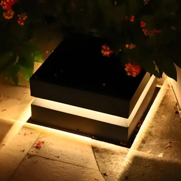 Square LED 16w Waterproof Black Modern Solar Post Caps Lights Pillar Light - Image 5