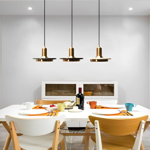 Round Flying Saucer Shape Electroplated Iron LED Modern Pendant Lights - Image 4