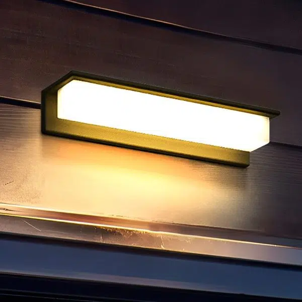 Minimalist Rectangular Waterproof LED Modern Solar Wall Lamp Exterior Lights - Image 4
