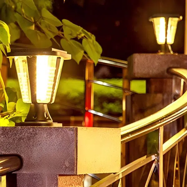 LED Waterproof Motion Sensor Light-control Modern Solar Post Caps Lights - Image 3