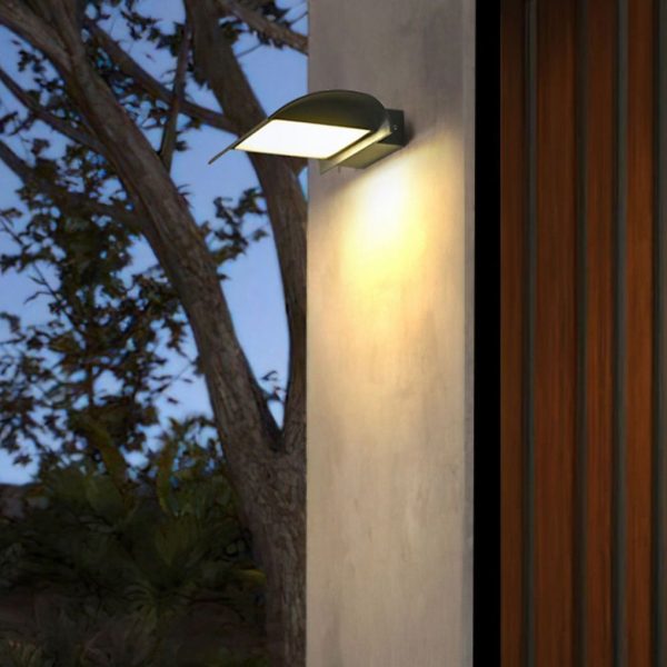 Curved Outdoor Waterproof LED Black Modern Minimalist Wall Lamp Exterior Lighting - Image 5