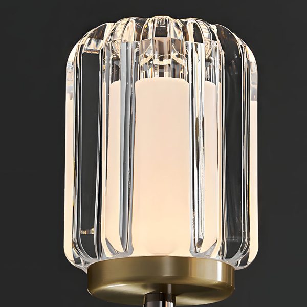 Clear Acrylic Arm Wall Light Modern Aluminum Sconce for Living Room - Image 4