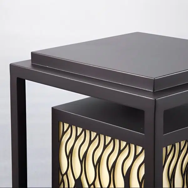 Square Retro Waterproof LED Black Vintage Outdoor Pathway Lights Lawn Lamp - Image 4