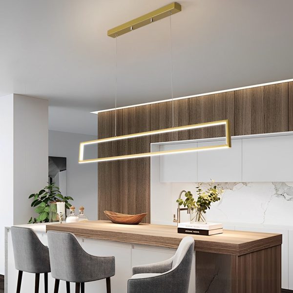 Creative Rectangular Frame LED Modern Chandelier Hanging Ceiling Lamp - Image 5