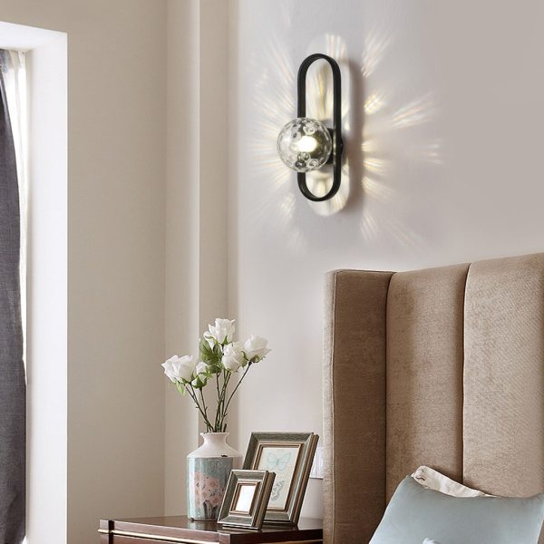 Creative Glass Shade Elliptical Iron Modern Wall Lights Fixture Wall Lamp - Image 4