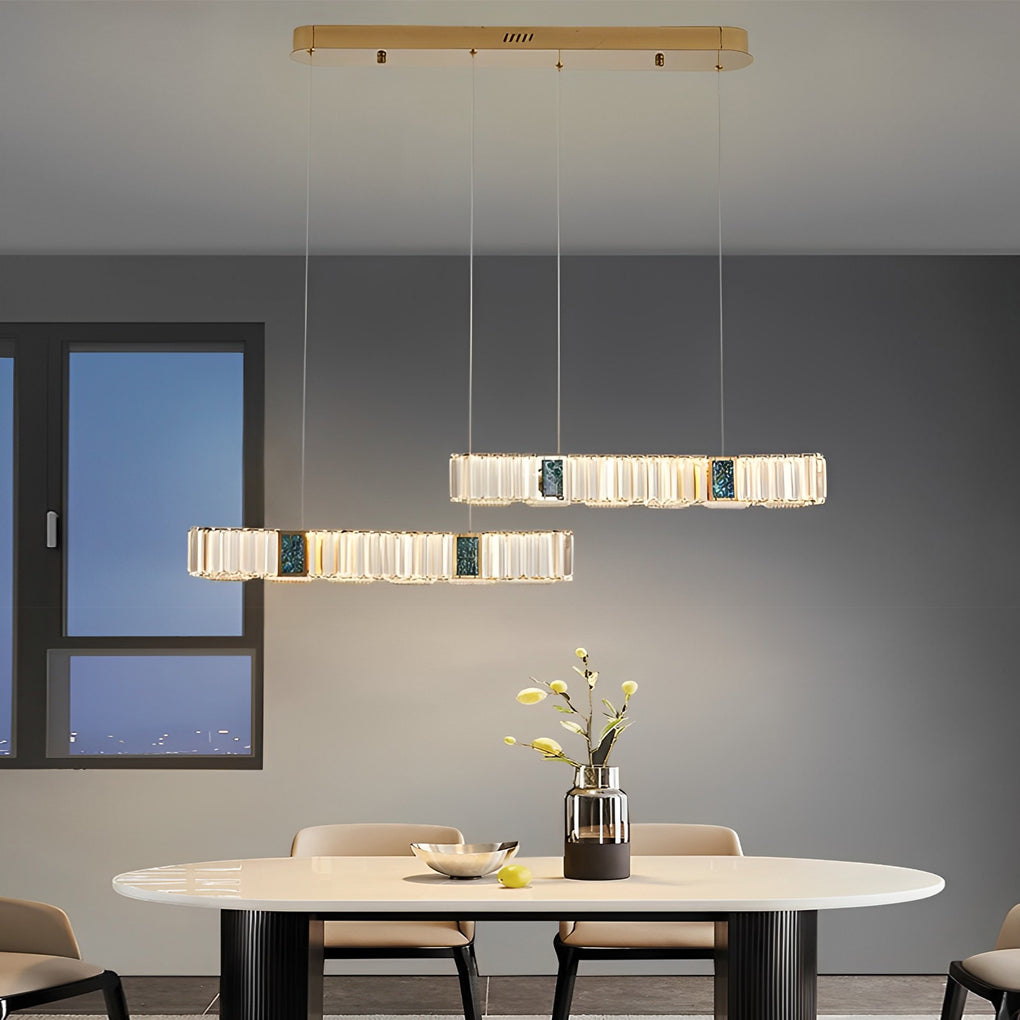 5-983af14d-b55c-461f-8144-fbc33569aed6.jpg 2 Strips Three Step Dimming LED Modern Crystal Dining Room Chandeliers - Image 1