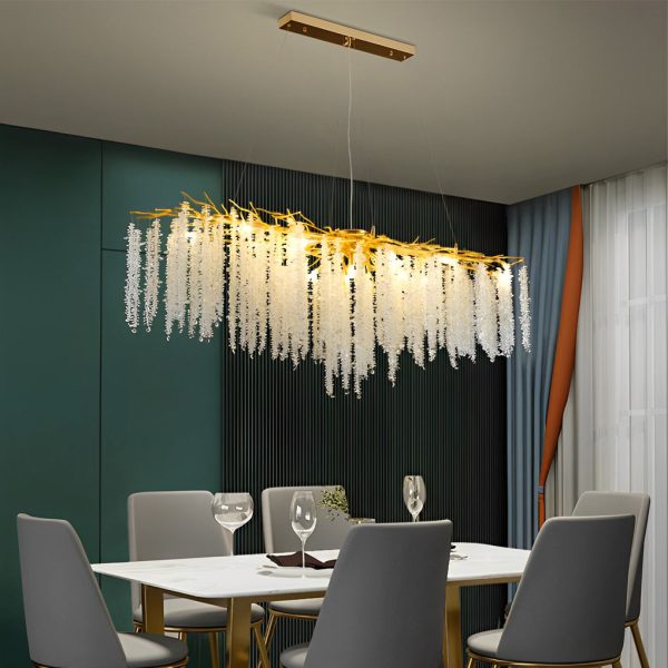 Creative Branches Crystal Pendant Decor 3 Step Dimming Modern Chandelier - Image 3
