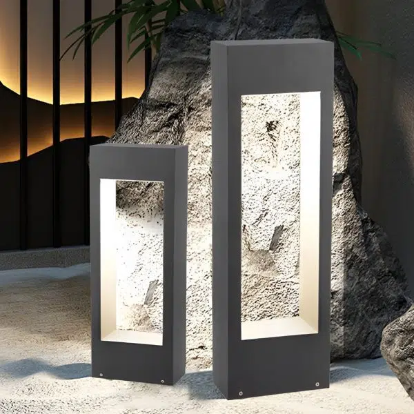 Rectangular Frame Slim LED Lawn Light Sleek and Durable Outdoor Illumination - Image 3
