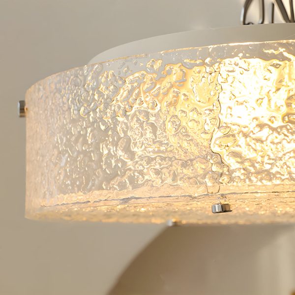 Round Water Ripples Acrylic Iron Simple Modern Ceiling Light Fixture - Image 4