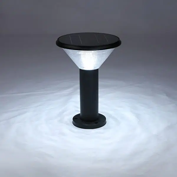 Round Light Control Induction Black Modern Outdoor Solar Pathway Lights - Image 10
