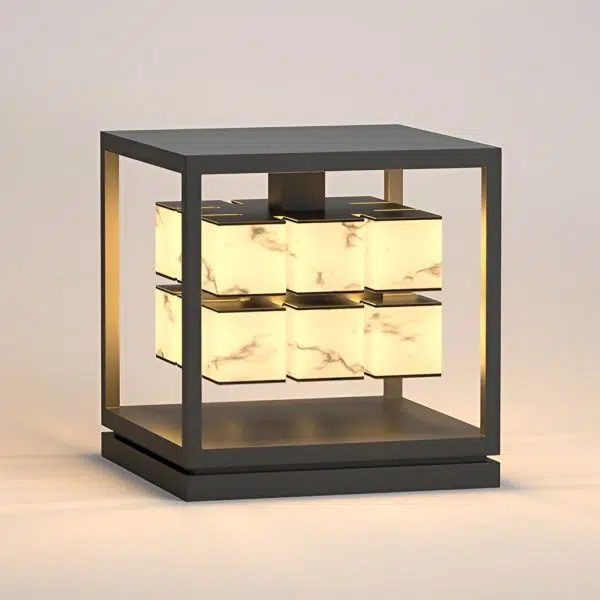 Square LED Waterproof Modern Solar Deck Post Lights Pillar Light Post Caps Lights - Image 9