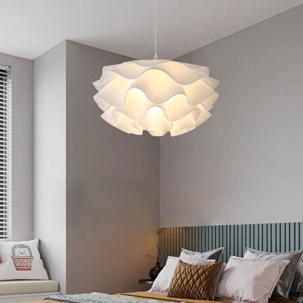 Modern Minimalist Floral Petal Multi-Layered Acrylic 1-Light Pendant Light - Image 12