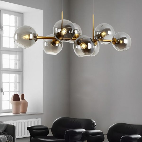 8 Lights Glass Shade LED Postmodern Chandelier Dining Room Light Fixtures - Image 6