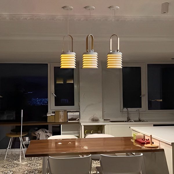 Creative Multi-layer Metal Minimalist Nordic Pendant Light Hanging Lamp - Image 3