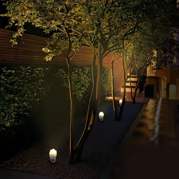 Modern Eggshell-shaped RGB Adjustable LED Outdoor Spotlight with Stake - Image 6