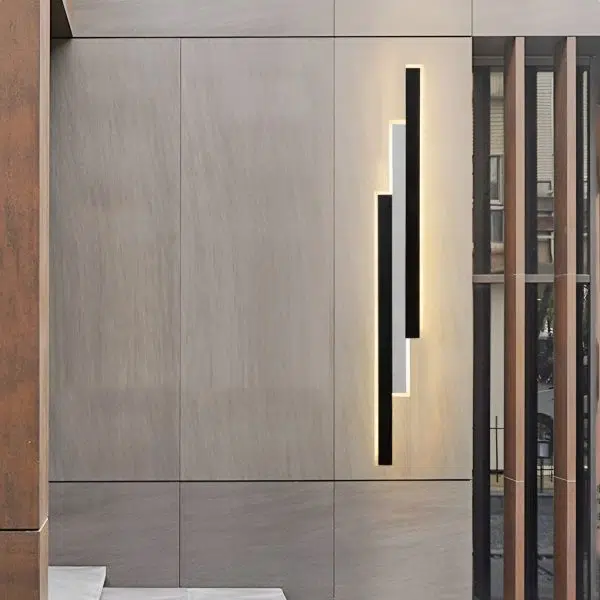 3-light Combined Linear Wall Lights 3-LED Rectangle Bar Outdoor Wall Light - Image 5