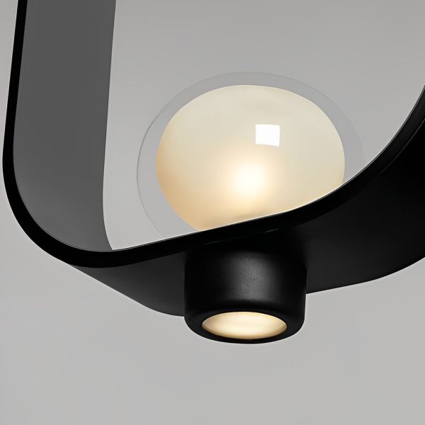 Rounded Rectangular Creative Electroplated Iron Glass Nordic Pendant Lights - Image 4