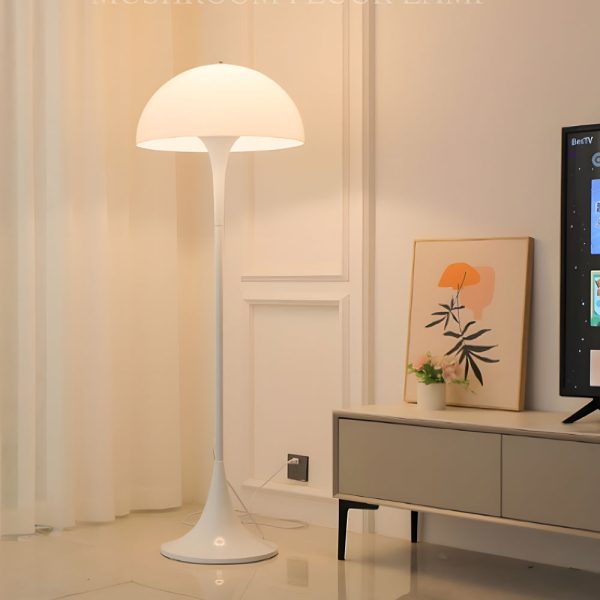 Downlight Modern White Dimmable Mushroom Dome Floor Lamp - Image 4