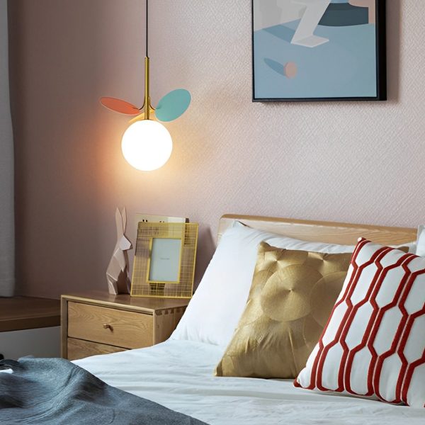 Colorful Creative Glass Flower Leaves Nordic Pendant Lights Chandelier - Image 4