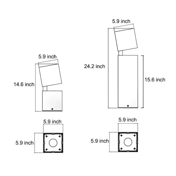 Creative Square Geometric Art Waterproof LED Modern Outdoor Lawn Light - Image 4