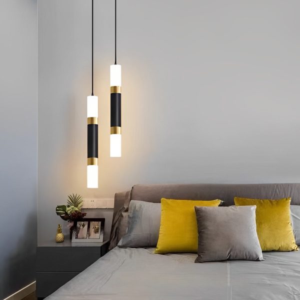 Personality Minimalist LED Black Nordic Pendant Light Kitchen Island Lighting - Image 9