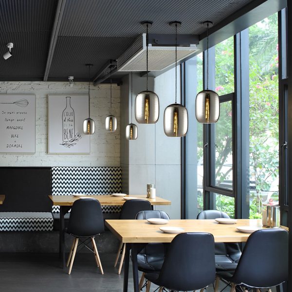 Creative Screw Thread Glass Spiral LED Post-Modern Pendant Lights Chandelier - Image 3