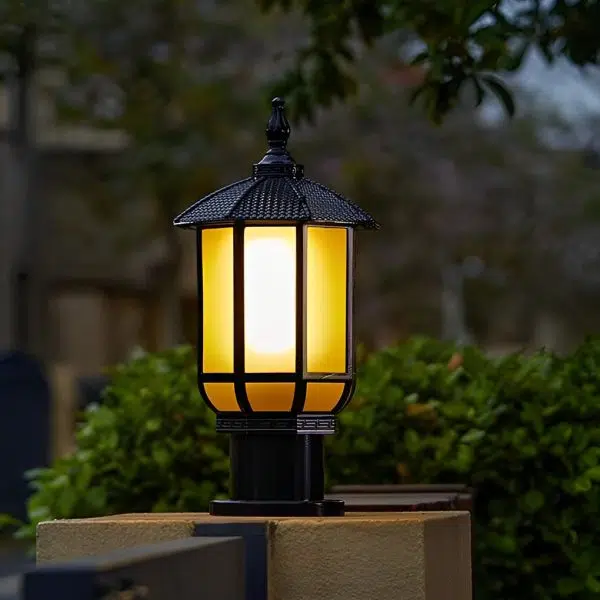 Waterproof IP55 LED 12W 3 Step Dimming Retro Outdoor Fence Post Lights - Image 5