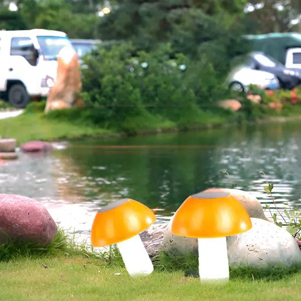 Mushroom Waterproof LED Intelligent Light-controlled Solar Lawn Lights - Image 5