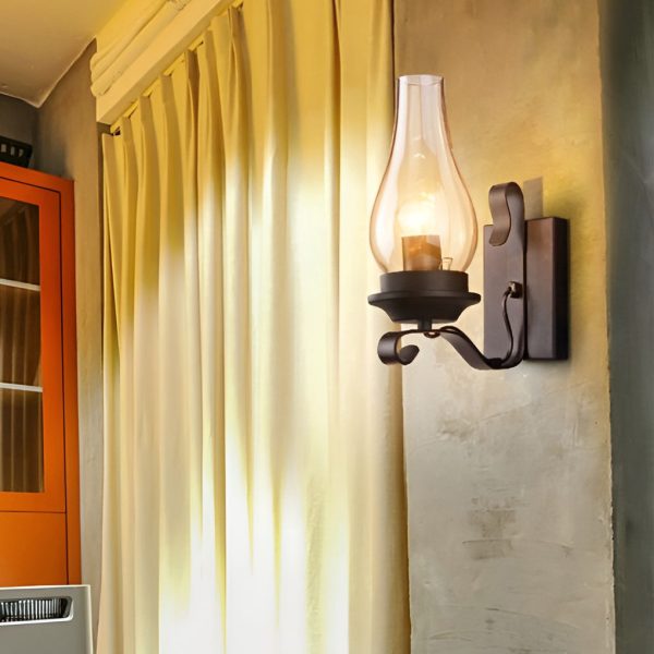 Retro Glass E27 Industrial Wall Lamp Wall Sconces Lighting - Image 6