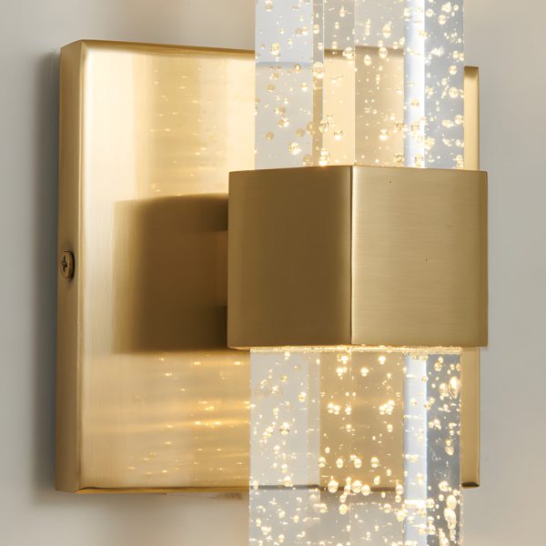 Long Strip Bubbles Crystal Shade LED up down Lighting Modern Wall Lamp - Image 4