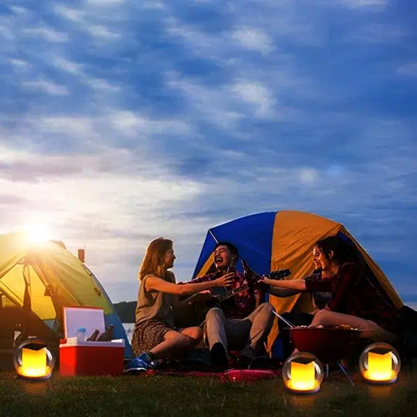 Intelligent Solar Floating Pool Lights with Smokey Ball Lampshade Multi-Mode Outdoor Lighting - Image 5