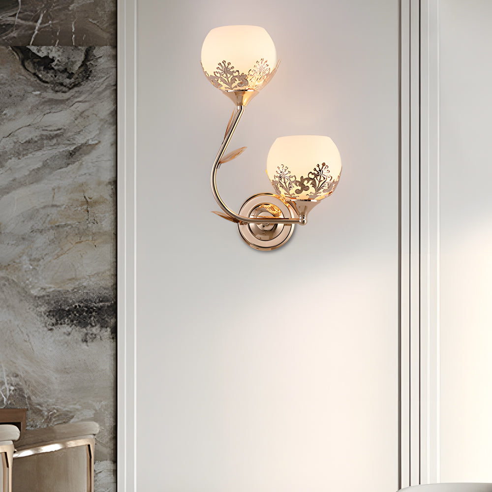 5-e2f4e064-2a65-417a-8c88-4bce76e08978.jpg 2-Light Glass Flower LED Simple European Style Wall Sconces Lighting - Image 1