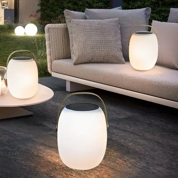 Portable Lantern Shaped Waterproof Chargable Solar Table Lamp with Remote - Image 3