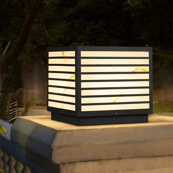 Square IP65 Waterproof LED Solar Modern Outdoor Deck Post Lights Pillar Light - Image 3