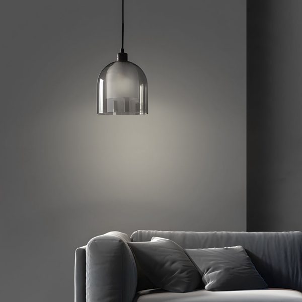 Double Glass Lampshade Creative Wood Brown Nordic Pendant Lights Fixture - Image 3